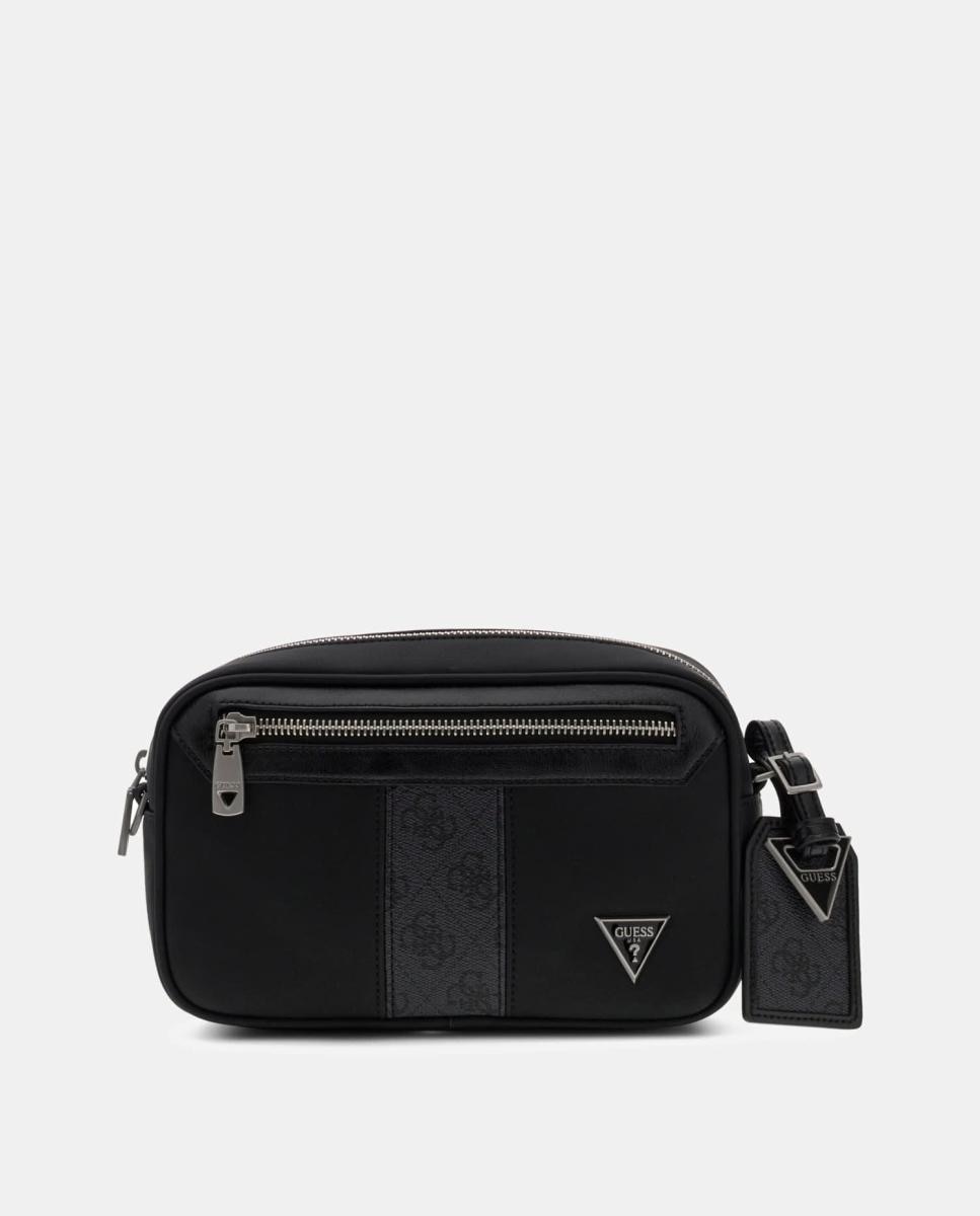 Neceser de hombre compacto de formato horizontal con cierre superior - Guess - Negro Negro-1