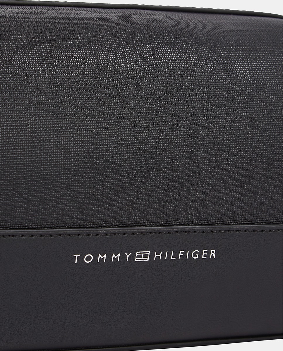 Nécessaire em Ecopele com Desenho de Logótipo à Frente Preto-3