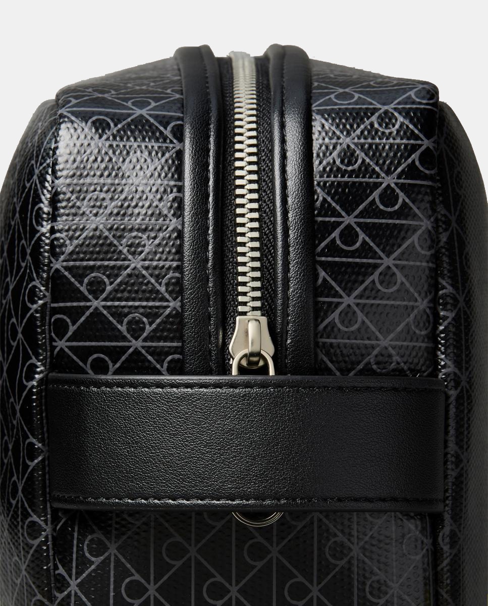 Nécessaire com Estampado de Monograma Preto-3