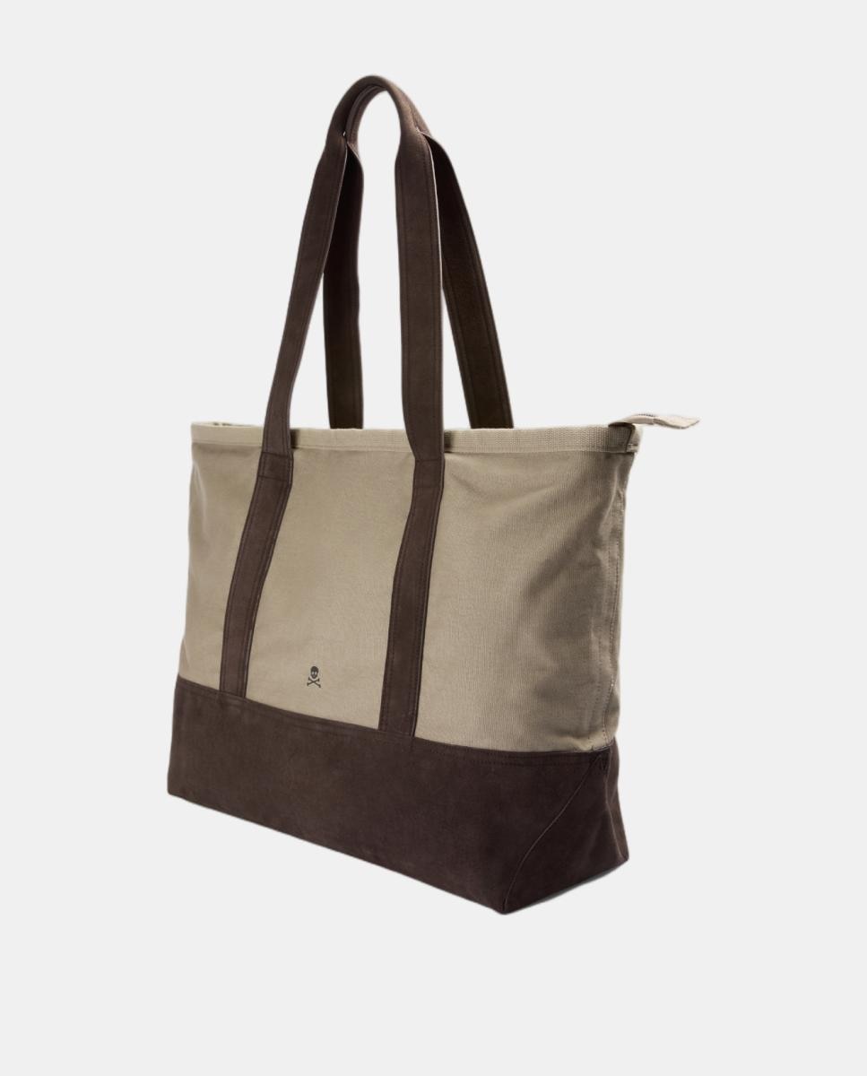 Bolso con cuero a contraste de hombre - Scalpers - Marrón Marrón-3