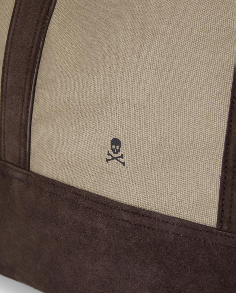 Bolso con cuero a contraste de hombre - Scalpers - Marrón Marrón-4