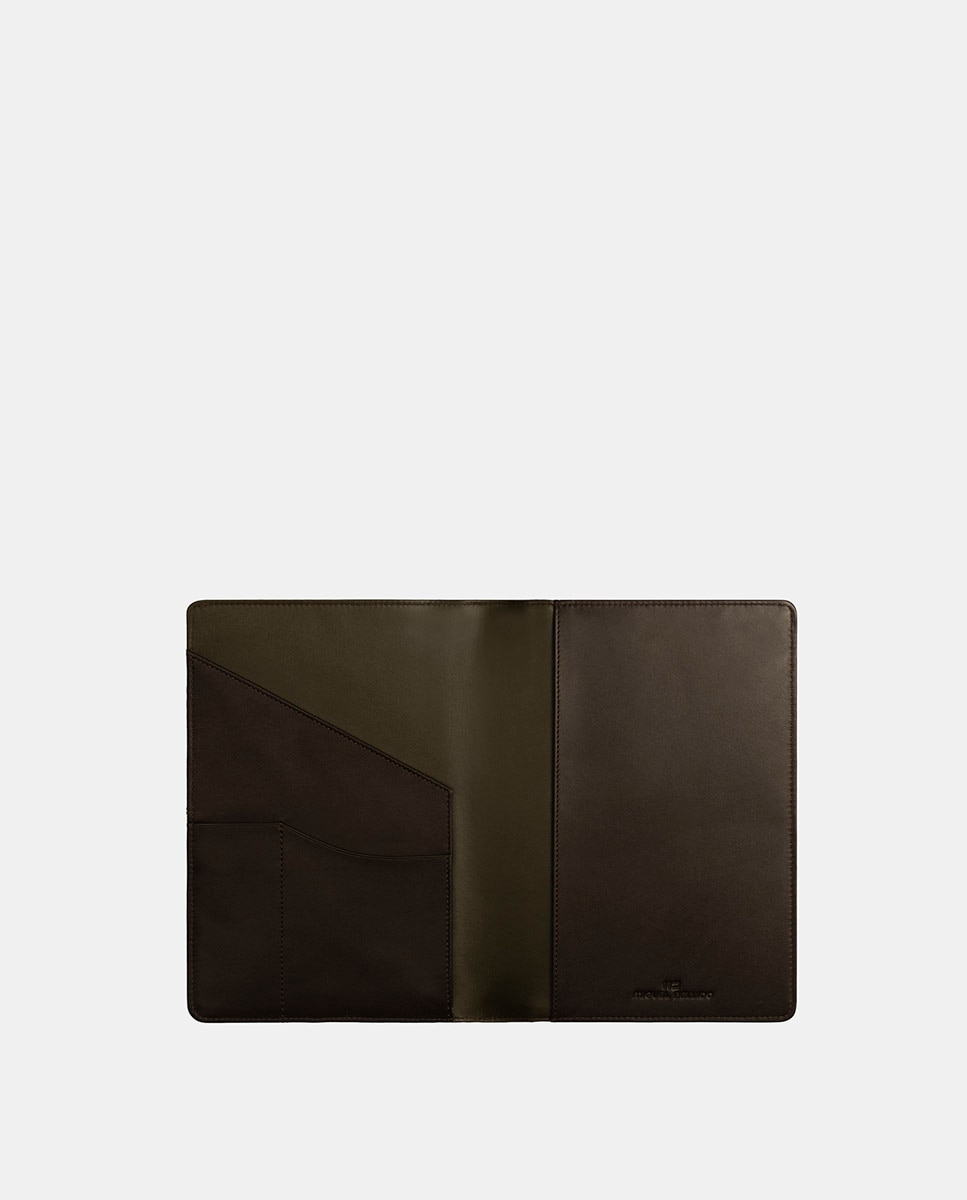 Porta-Agenda em Pele Rematado com Logótipo Castanho-3