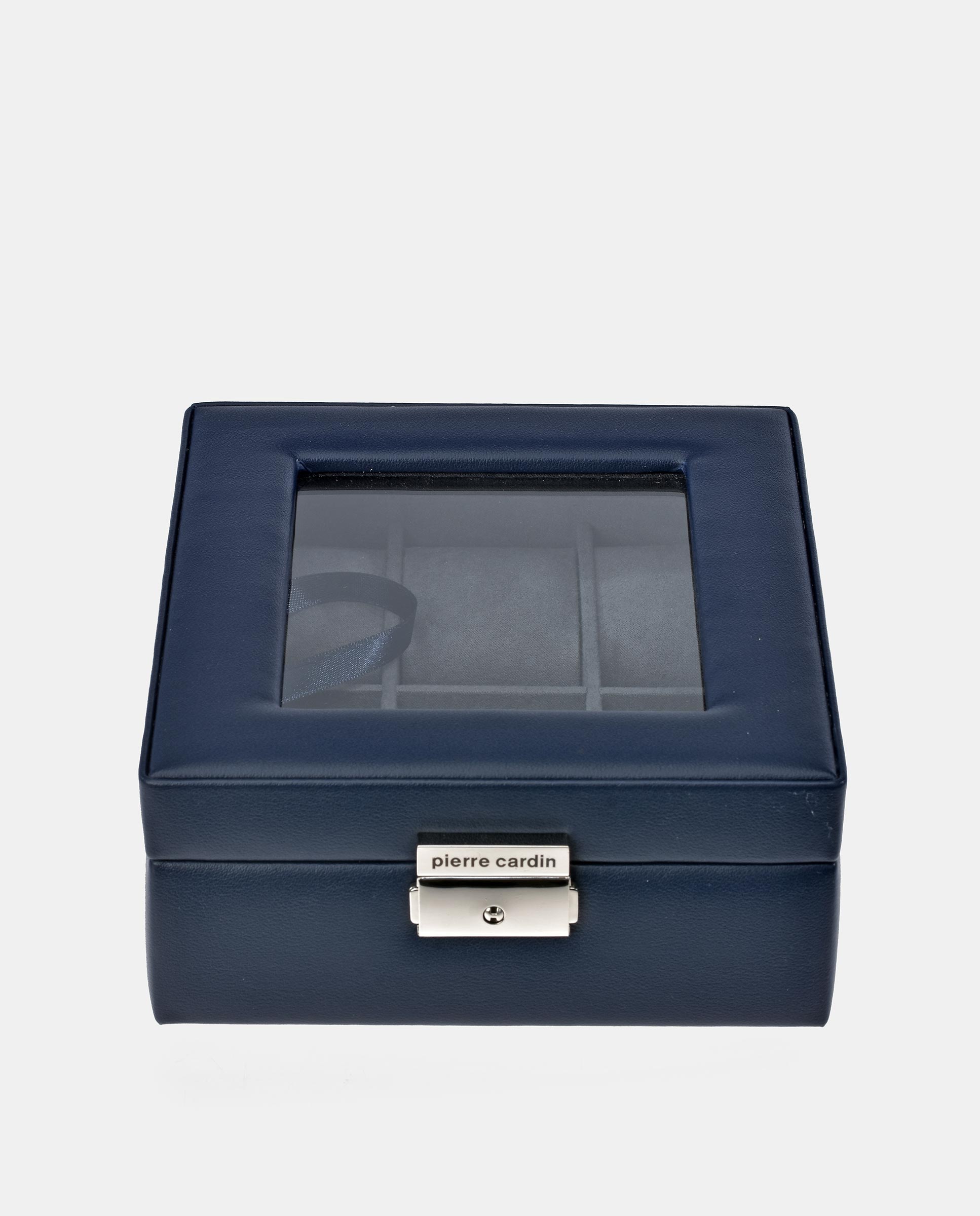 Imagem 0 de Guarda-Relógios Pequeno com Tampa Transparente e Chave em P.U.