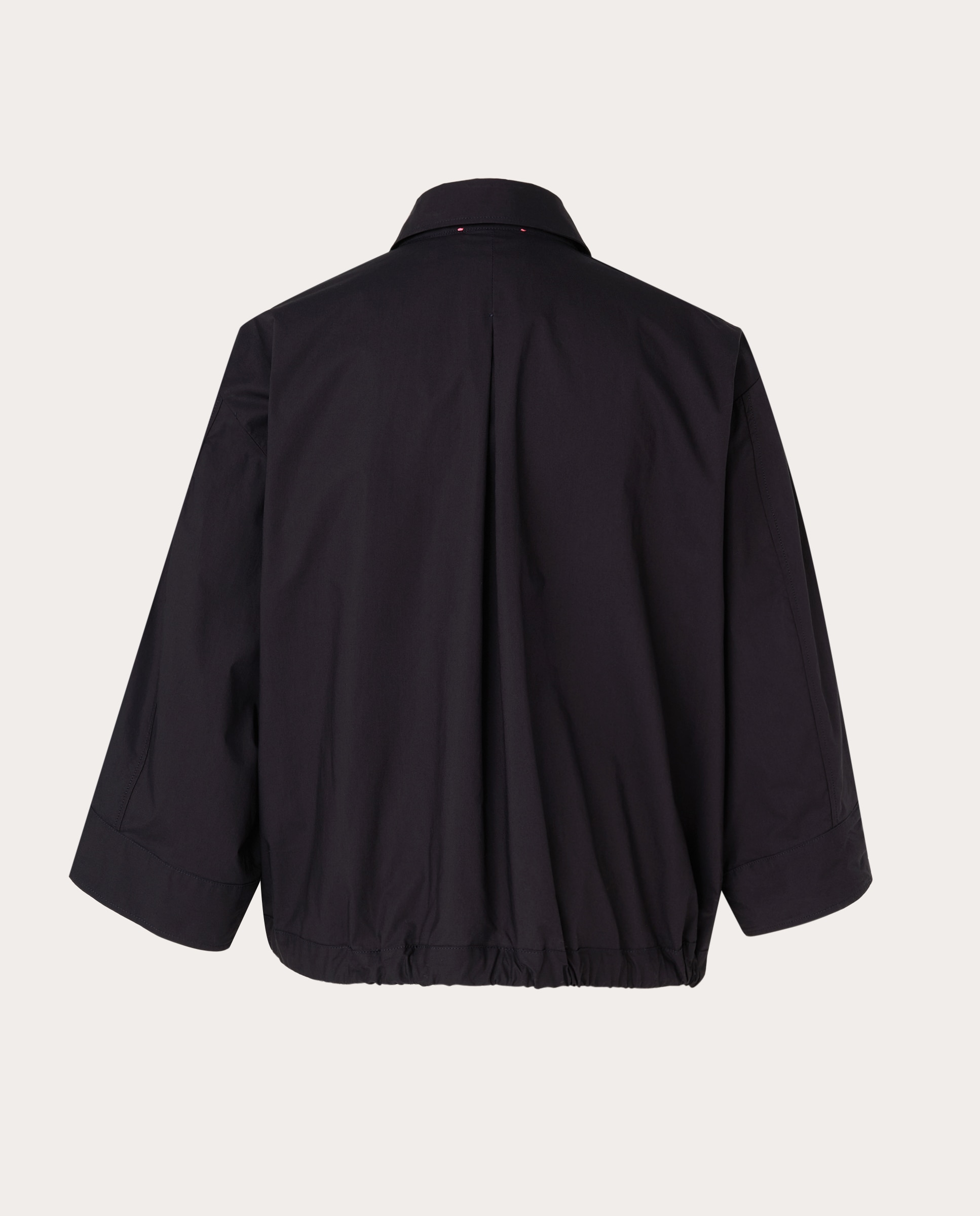 Camisa de algodão Preto-2