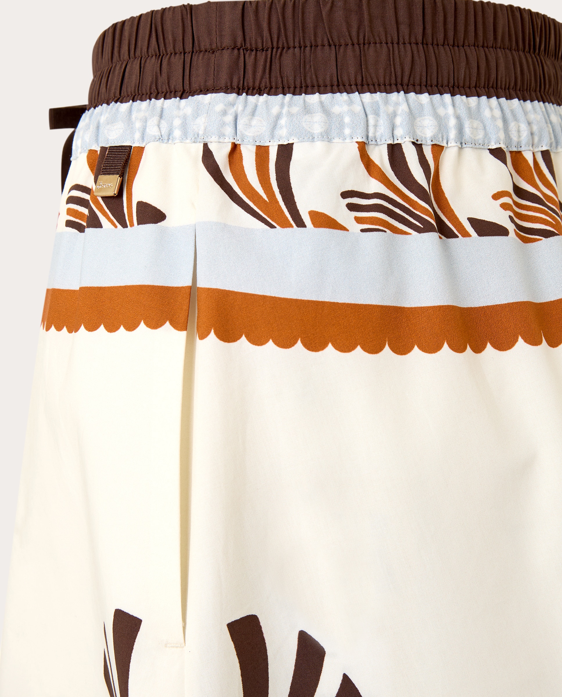 Saia midi de algodão Multicolor-5