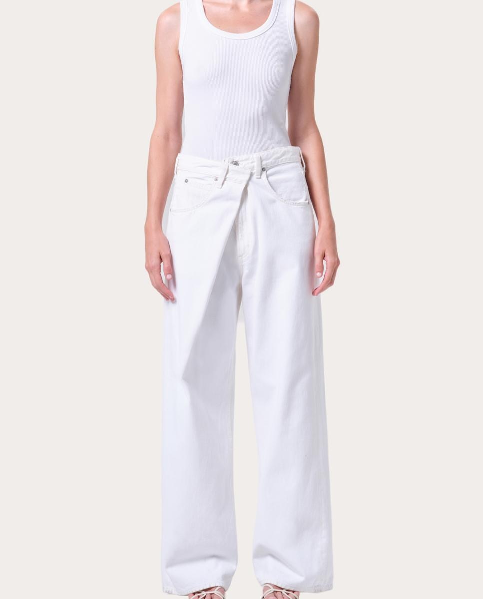 Jeans Straight Vana de Algodão Branco-3
