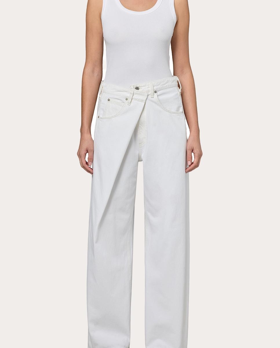 Jeans Straight Vana de Algodão Branco-4