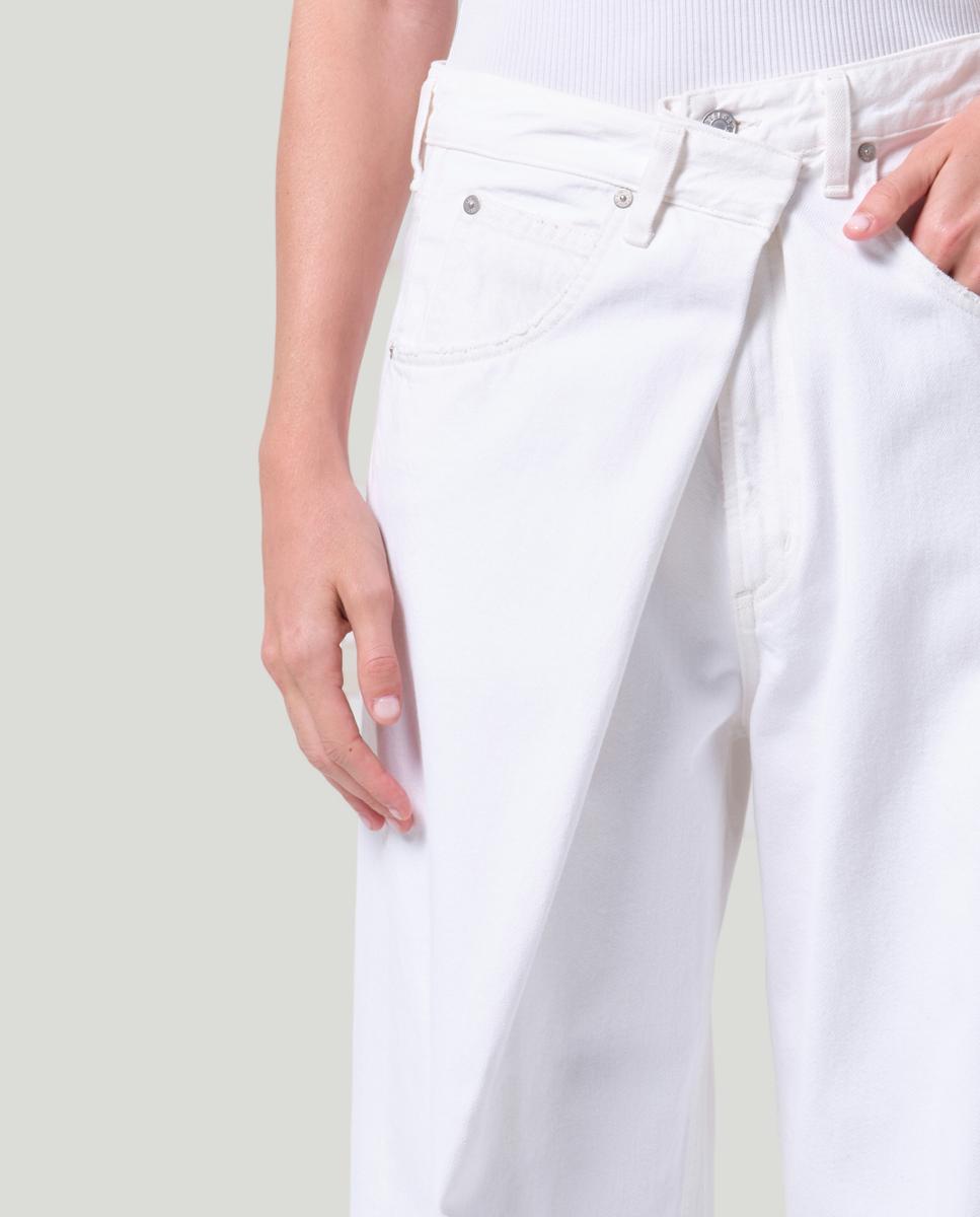 Jeans Straight Vana de Algodão Branco-5