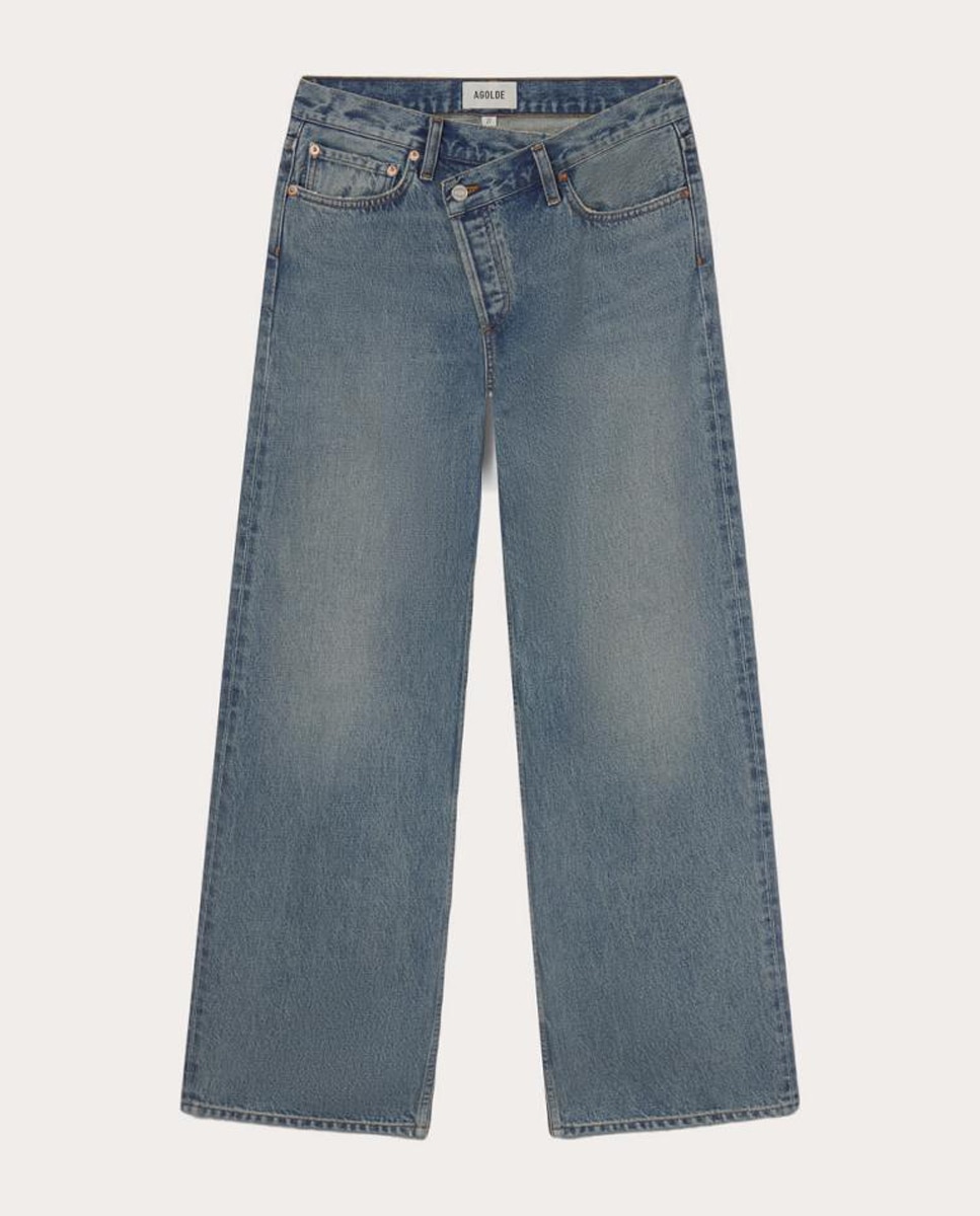 Jeans Straight Cruzadas Azul-1