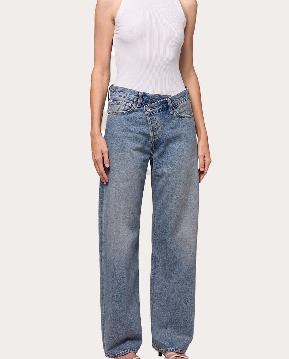 Jeans Straight Cruzadas Azul-6