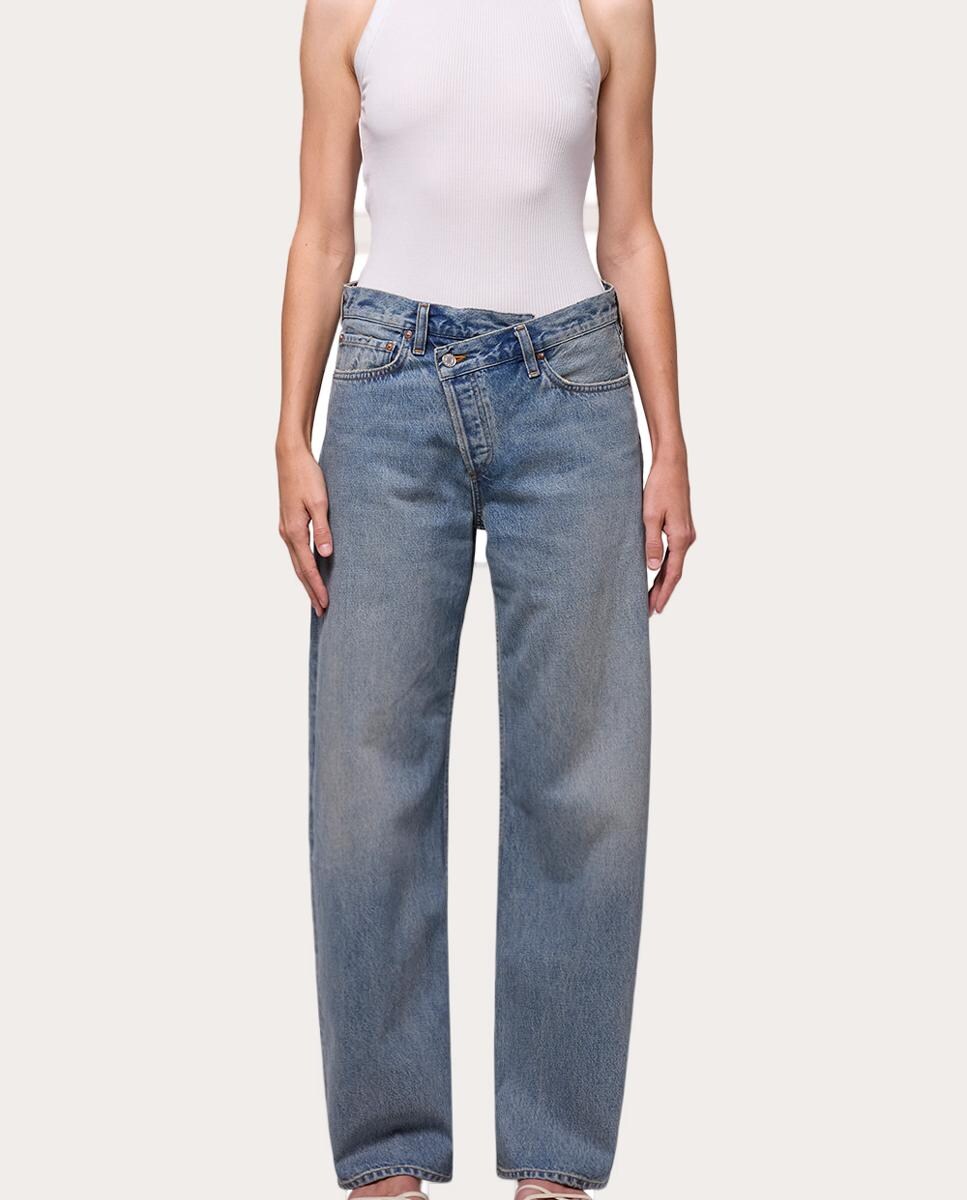 Jeans Straight Cruzadas Azul-7