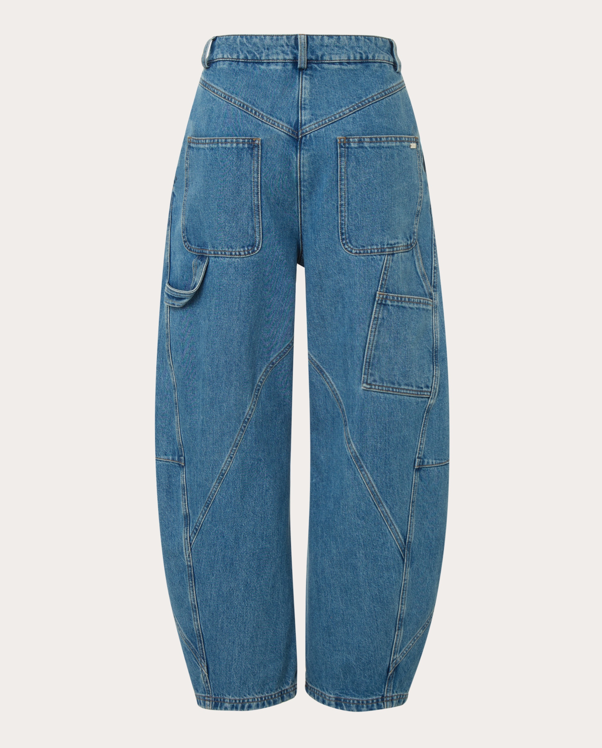 Jeans Straight de Algodão Azul-2