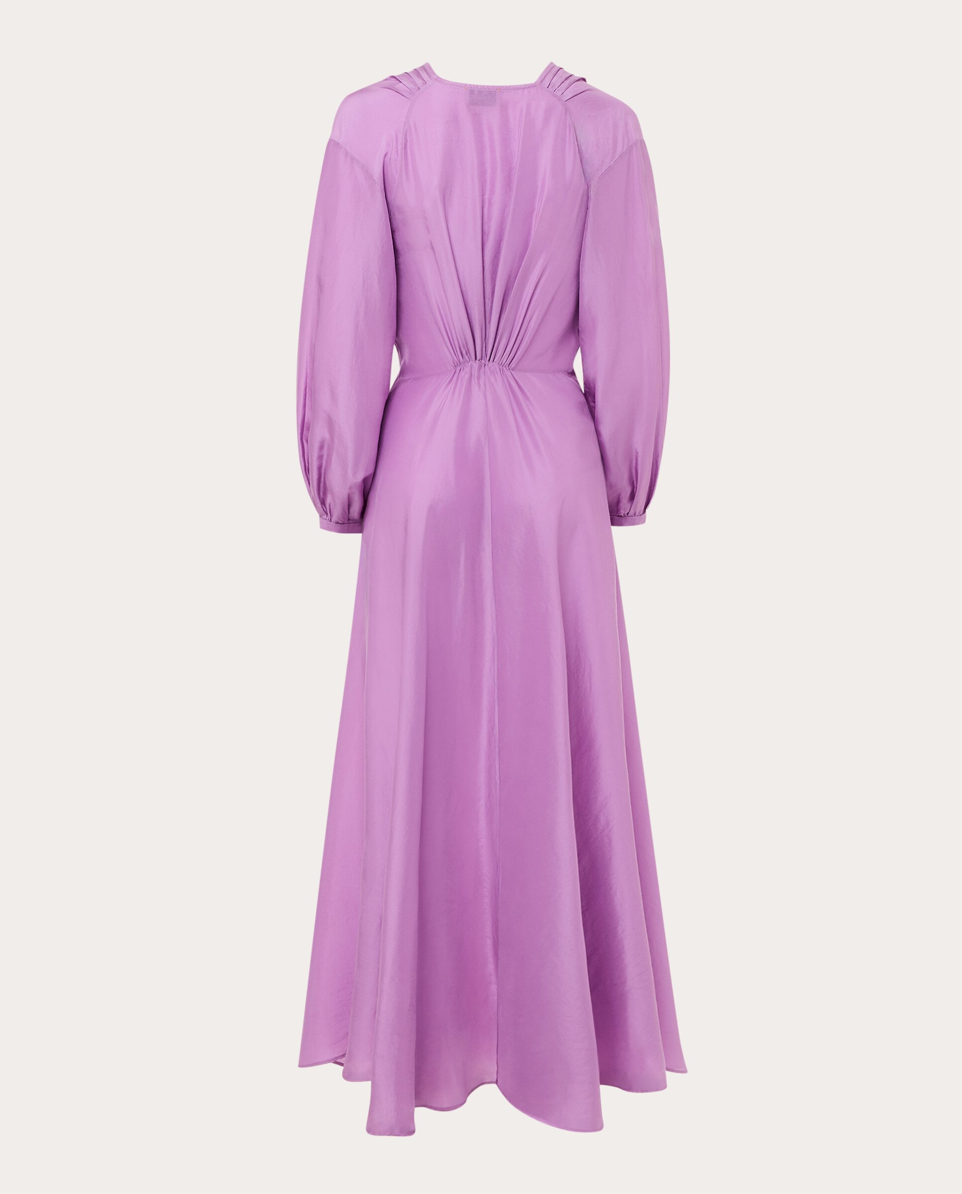 Vestido Comprido de Seda Rosa-fúcsia-2