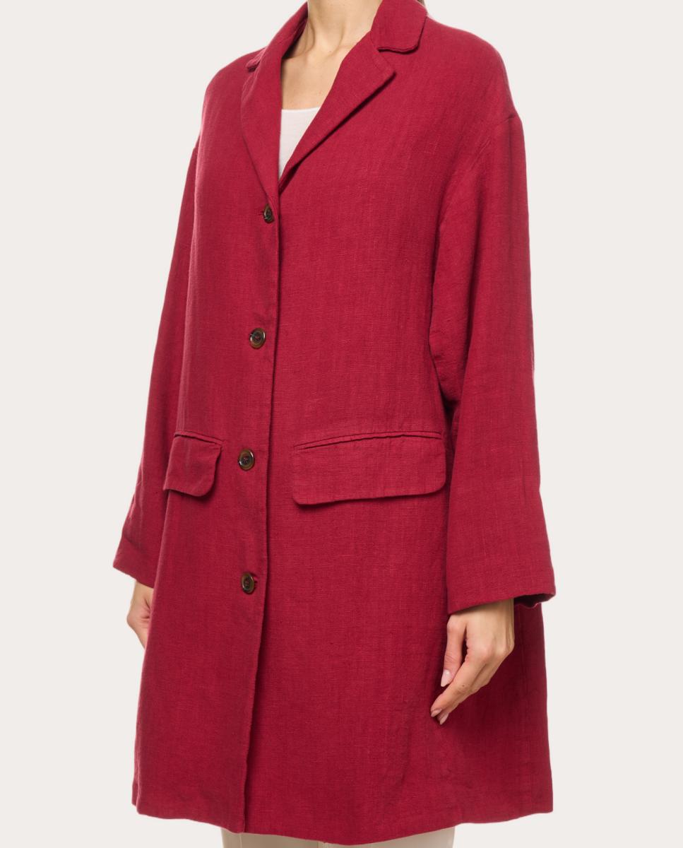 Imagen 0 de Gabardina Paul de lino Rojo