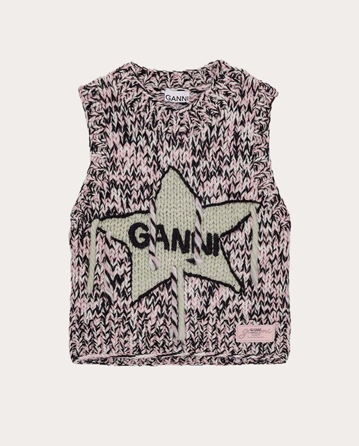Chaleco de lana estampado