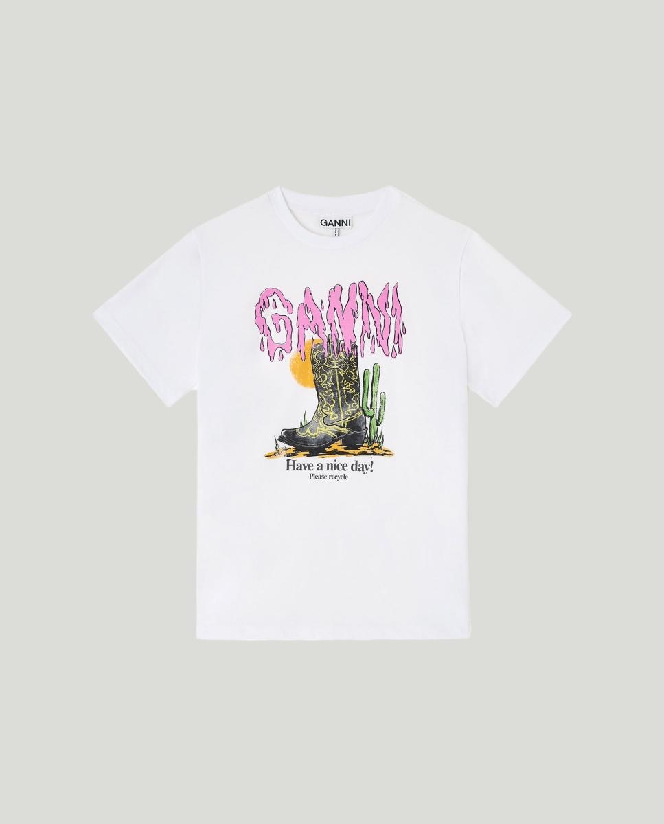 Imagem 0 de T-shirt de Algodão com Estampado
