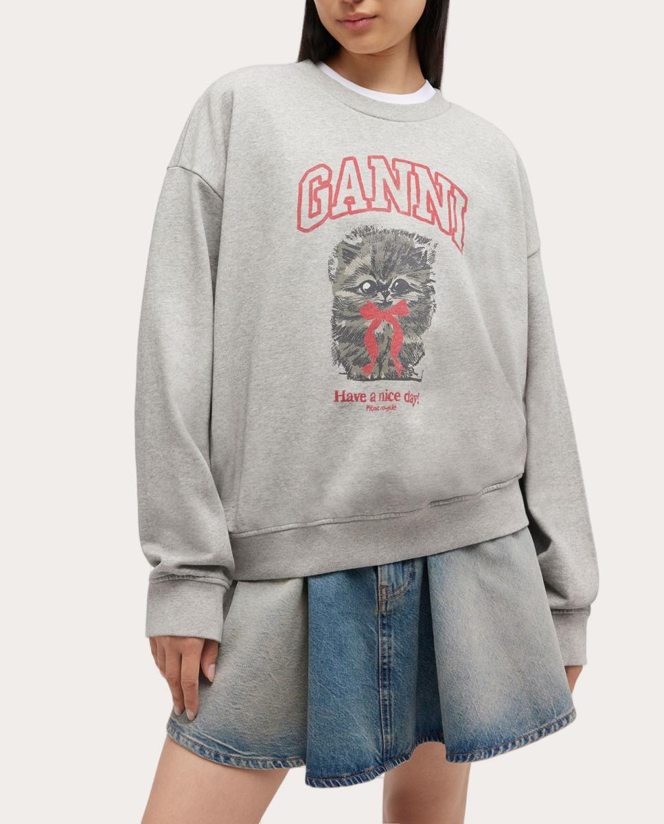 Sweatshirt de algodão Cinzento-4