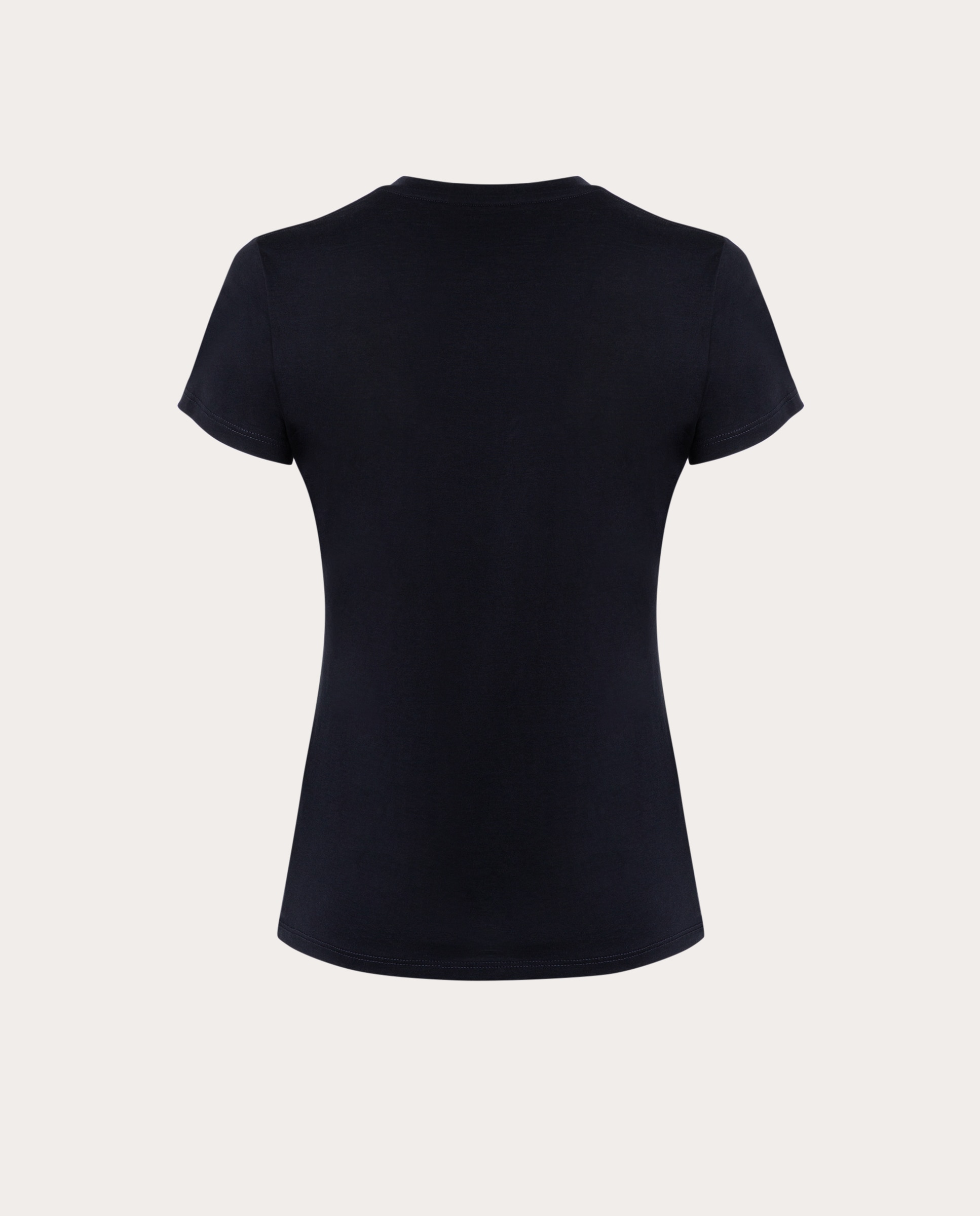 T-shirt de algodão Azul-2