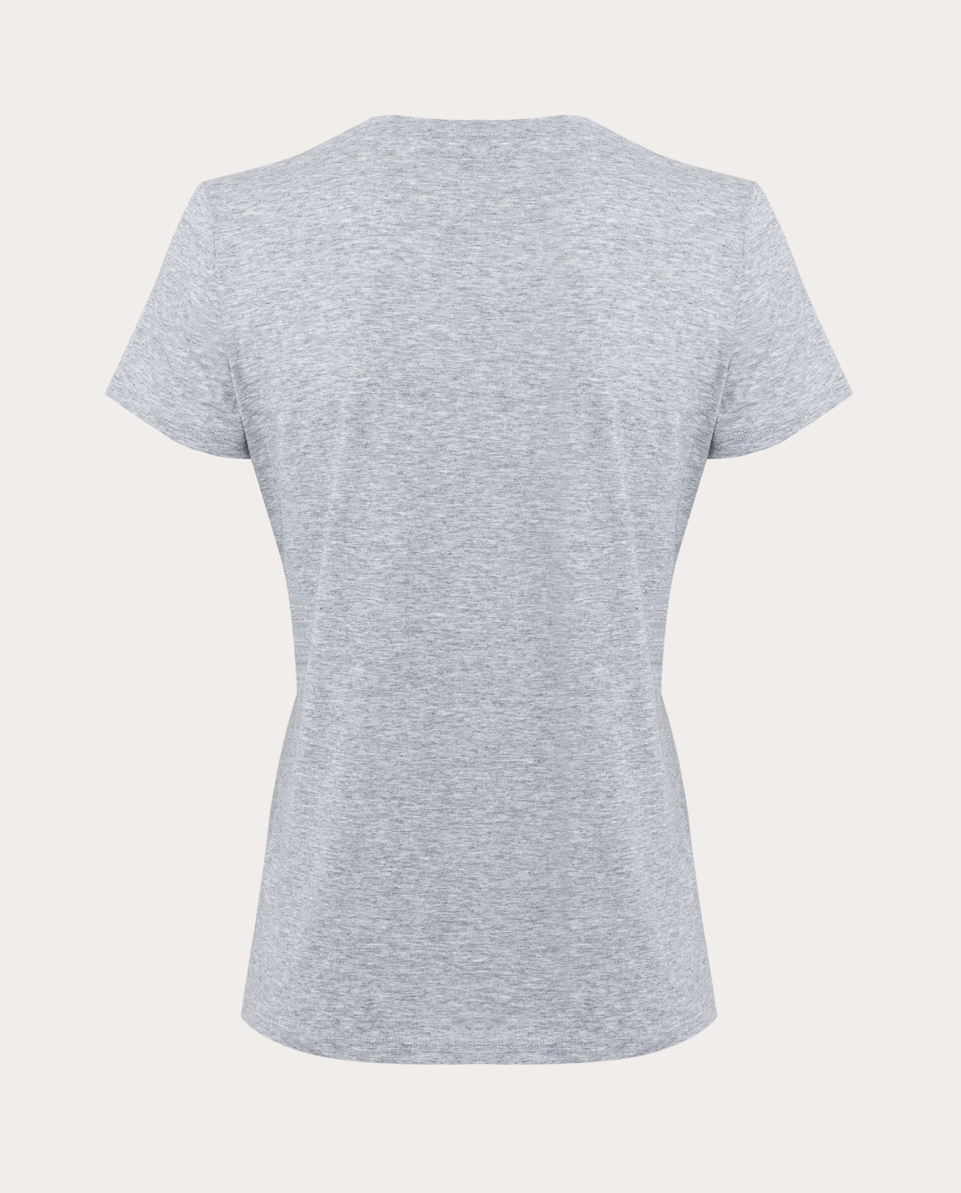 T-shirt de algodão Cinzento-2