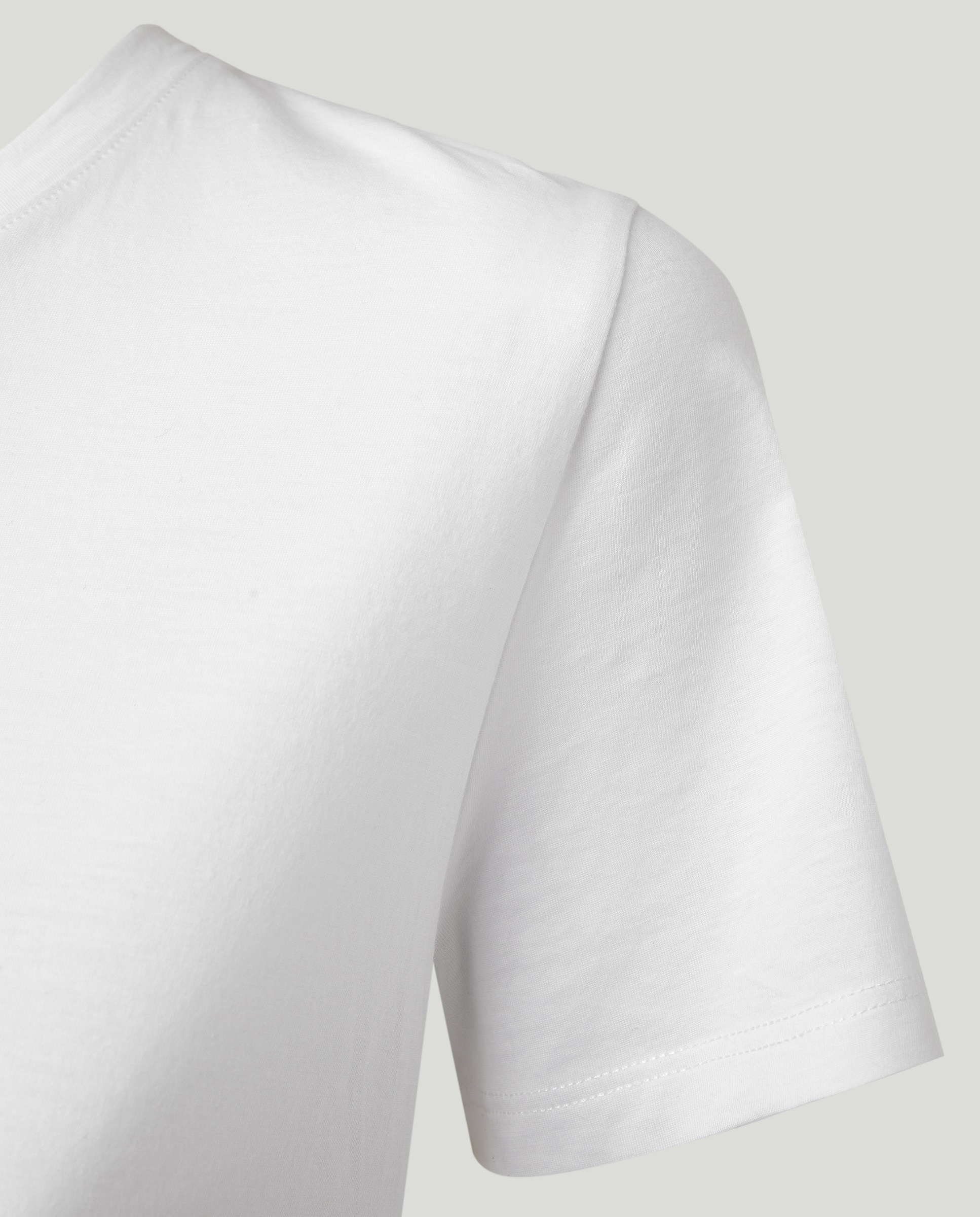 T-shirt de algodão Branco-3