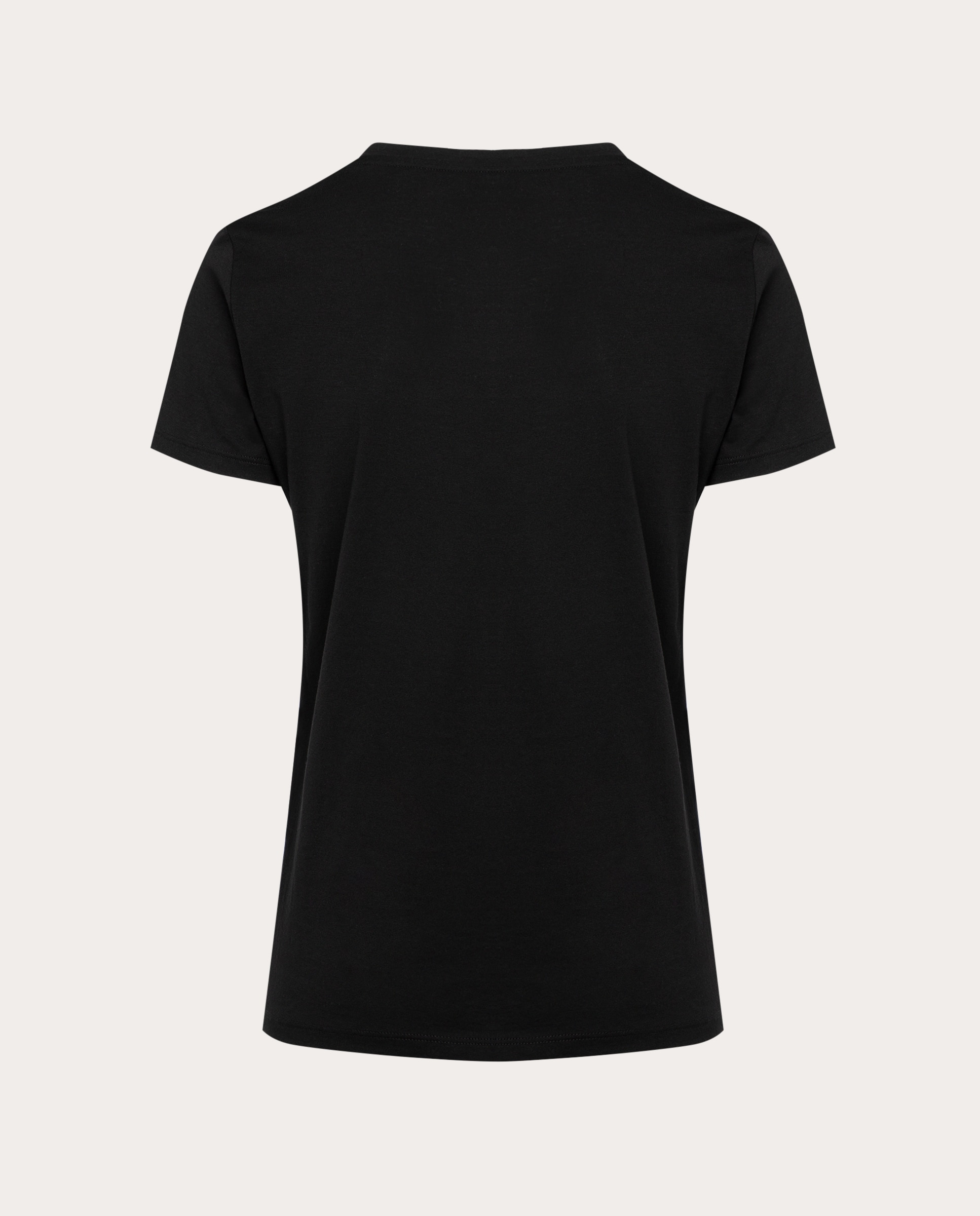 T-shirt de algodão Preto-2