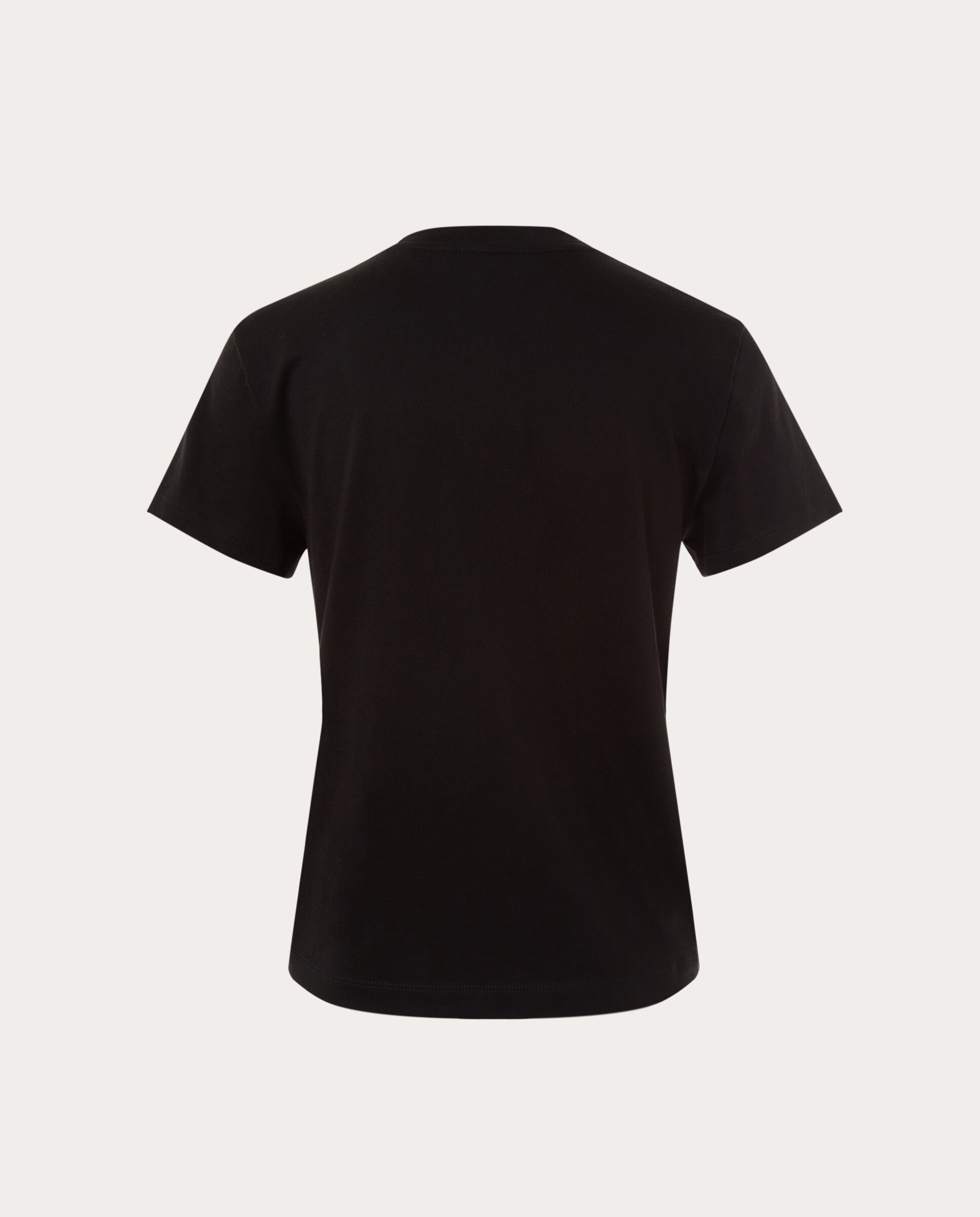 T-shirt de algodão Preto-2