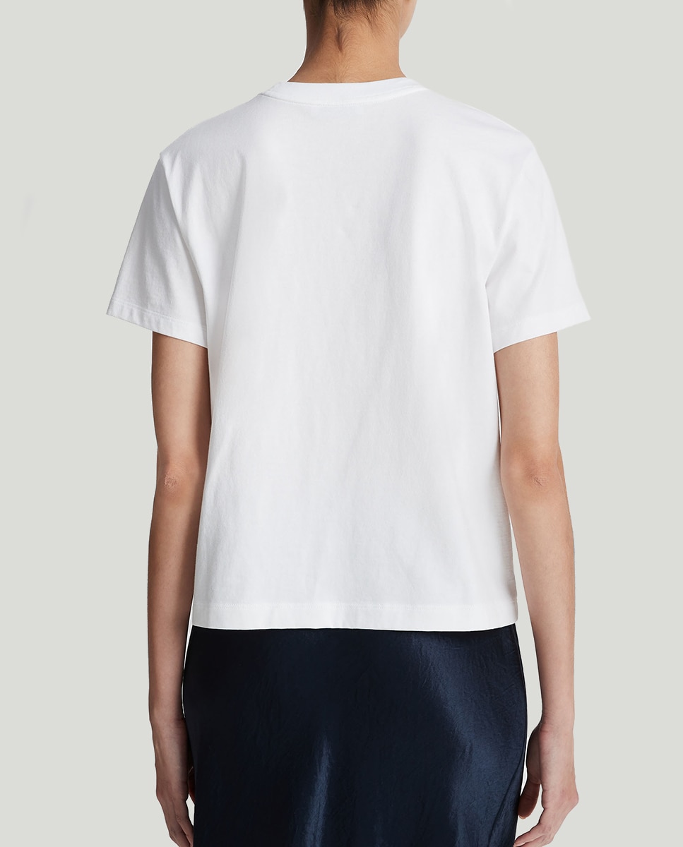 T-shirt de algodão Branco-2