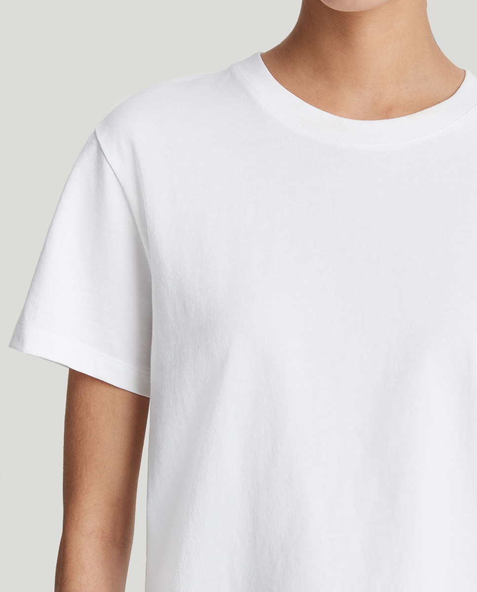 T-shirt de algodão Branco-3