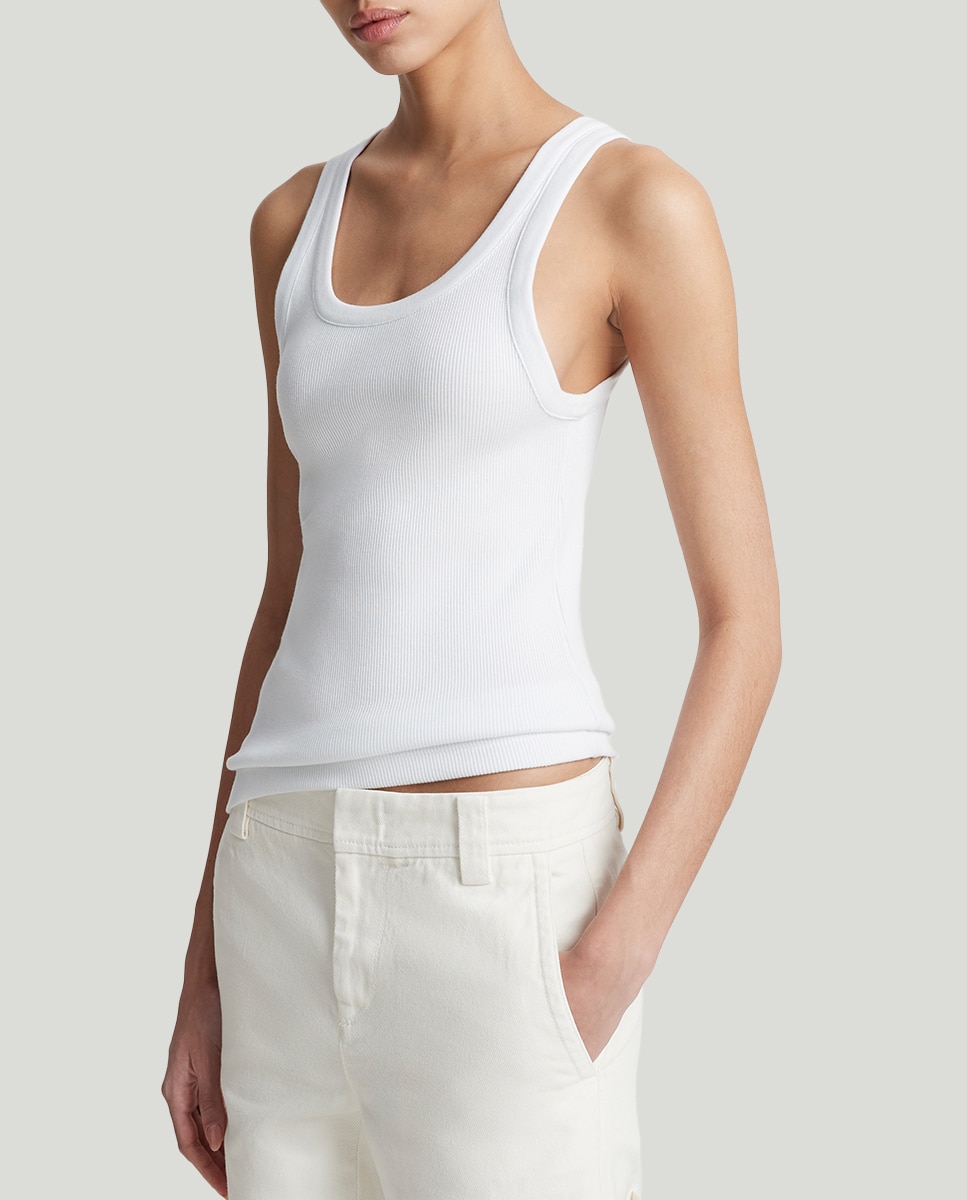 Top de algodão Branco-2