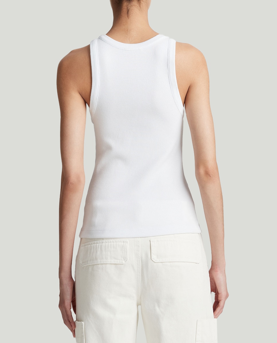 Top de algodão Branco-3