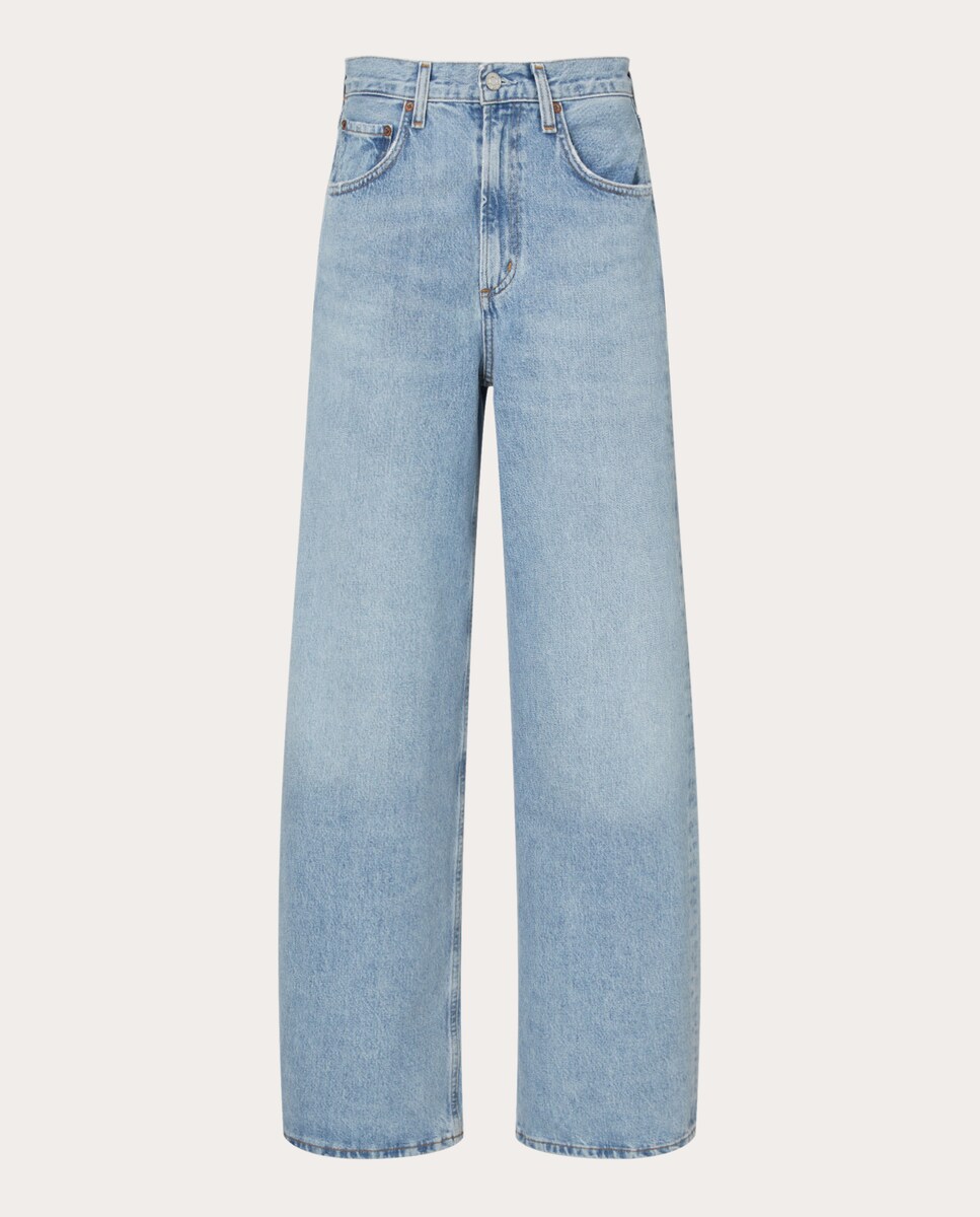 Pantalón vaquero Fran Low Slung de algodón Azul claro-1