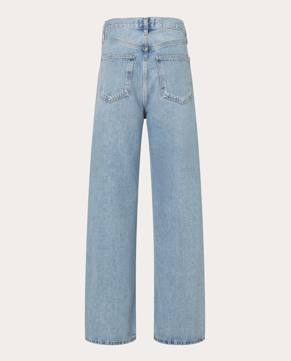 Pantalón vaquero Fran Low Slung de algodón Azul claro-2