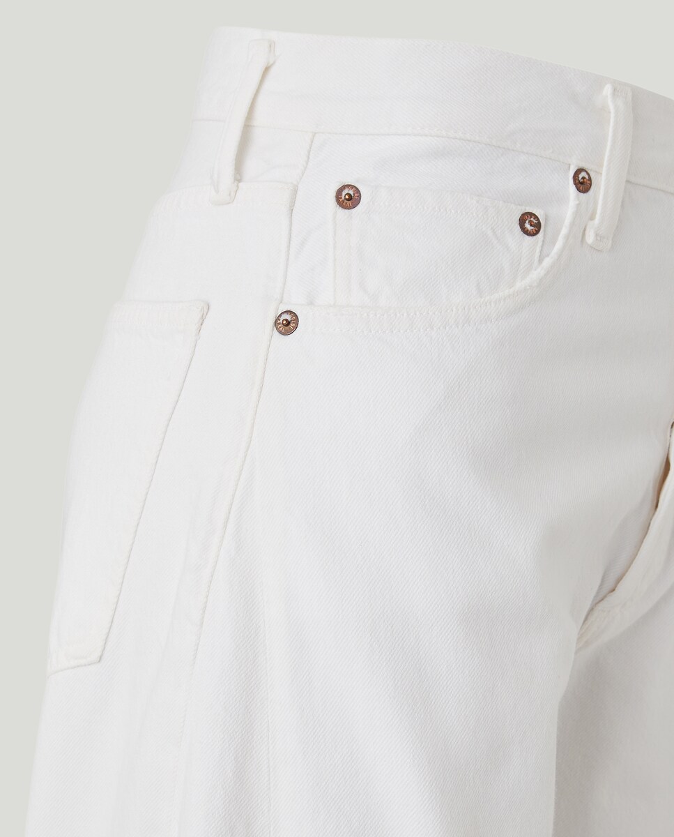 Jeans Luna Pieced de Algodão Branco-3