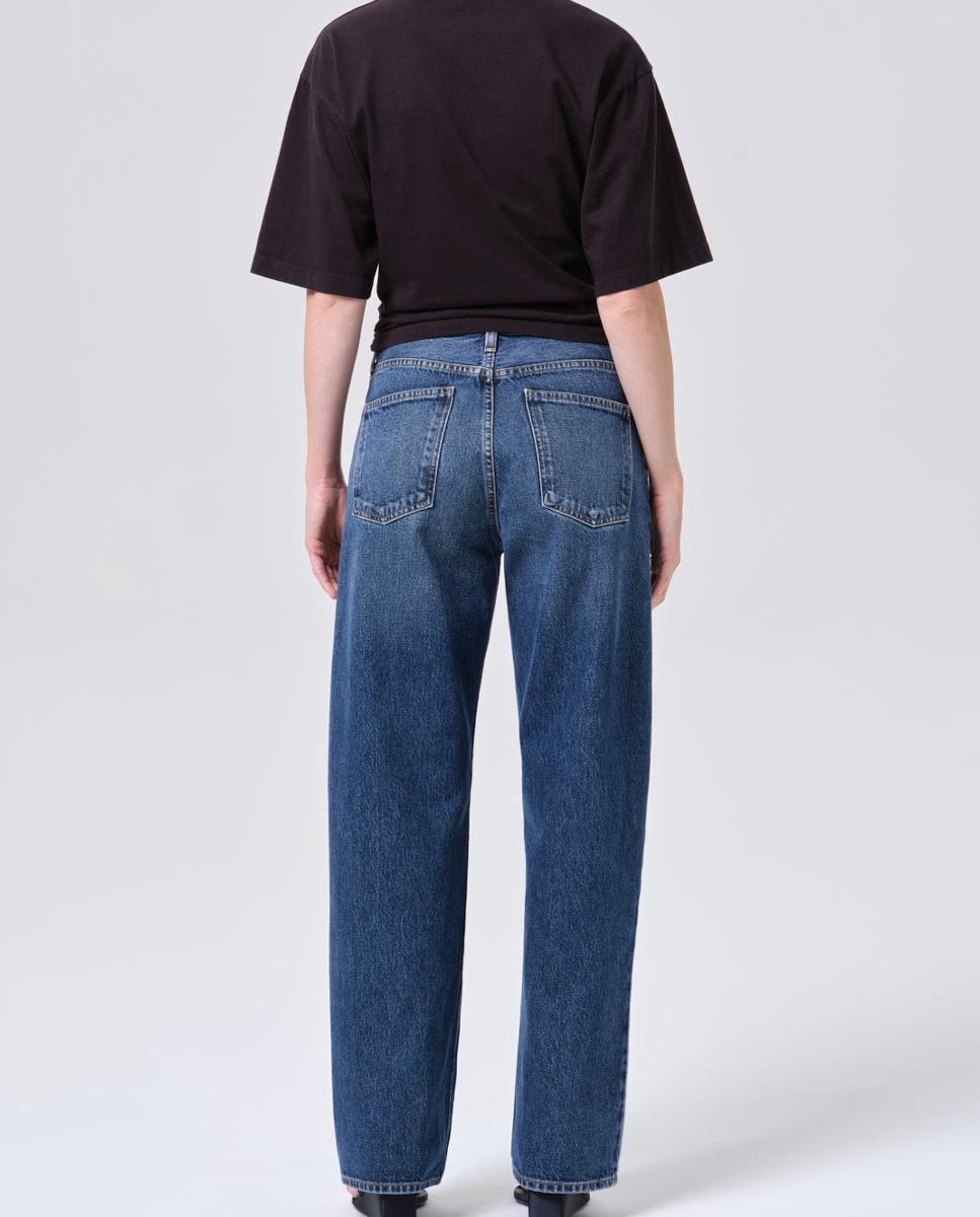 Jeans regular de algodão Azul-10