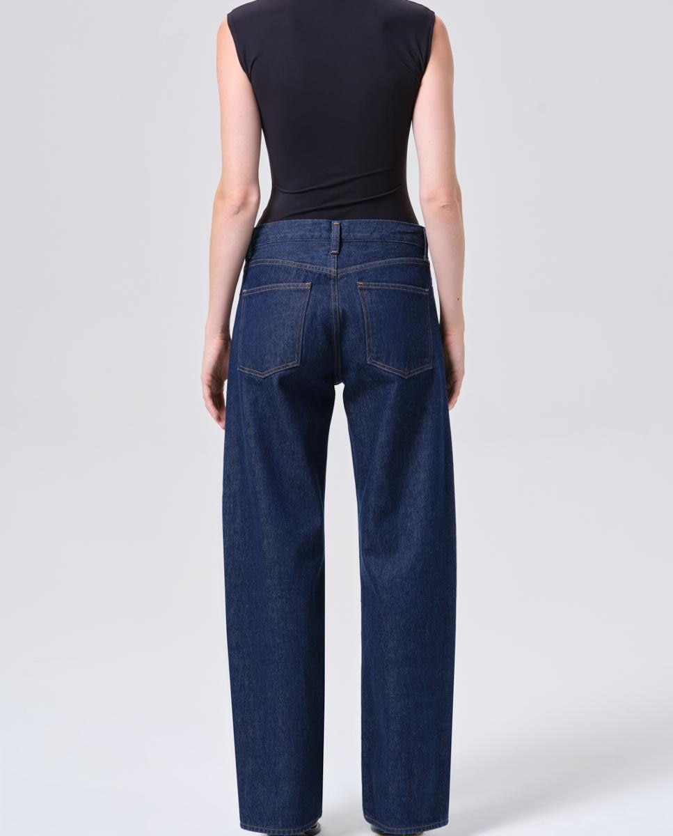 Jeans regular de algodão Azul-escuro-7