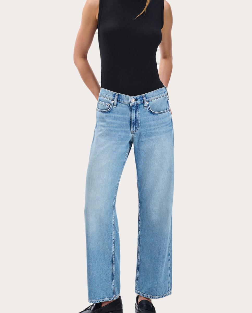 Pantalón vaquero recto - Azul Azul-4