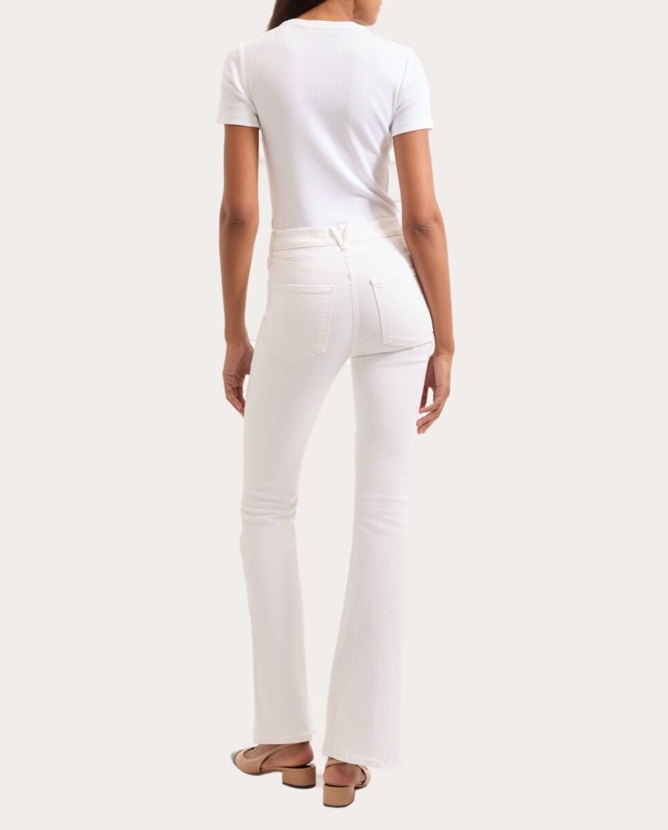 Calças Flare Beverly Branco-8