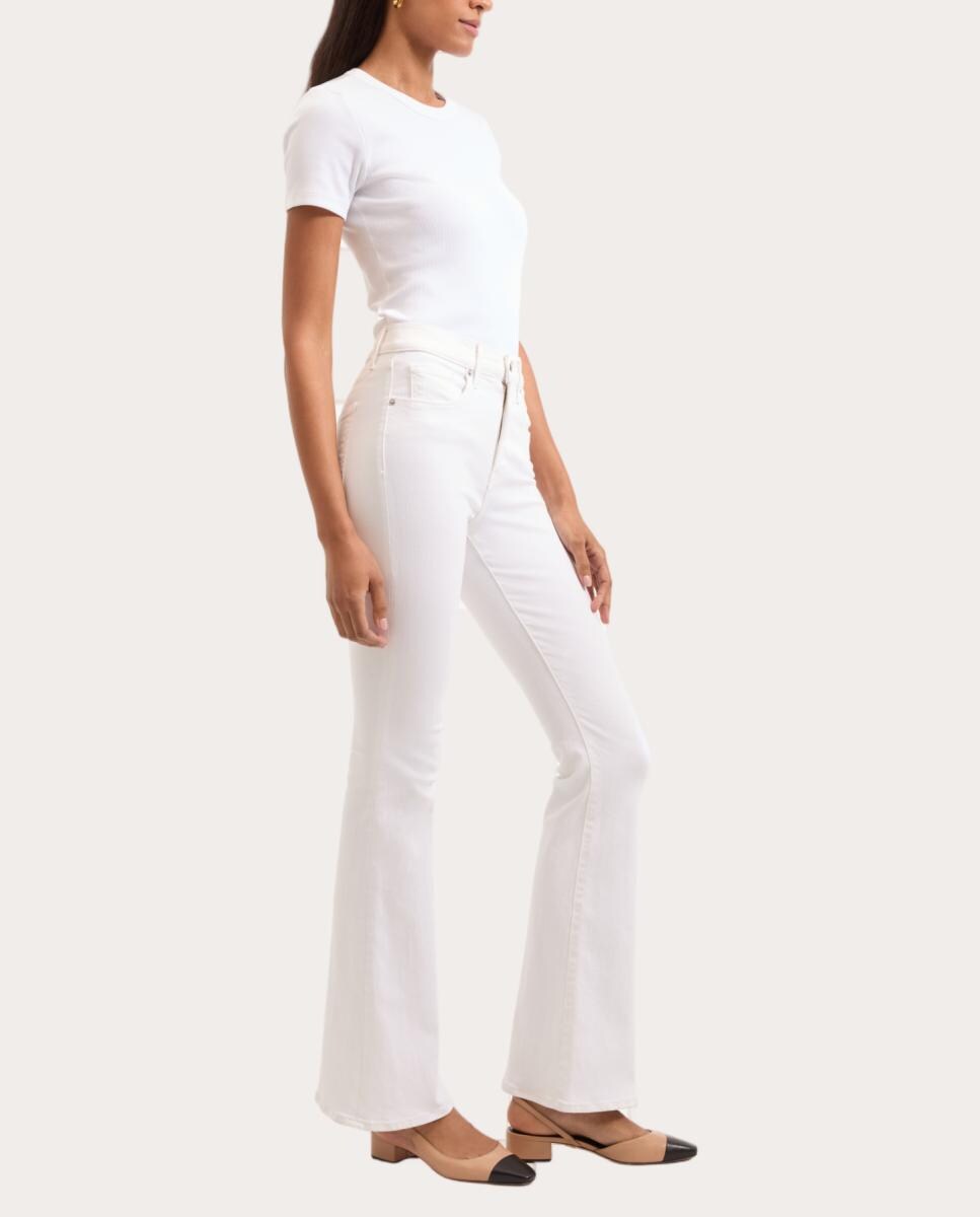 Calças Flare Beverly Branco-9