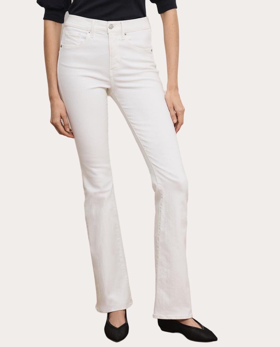 Calças Flare Beverly Branco-12