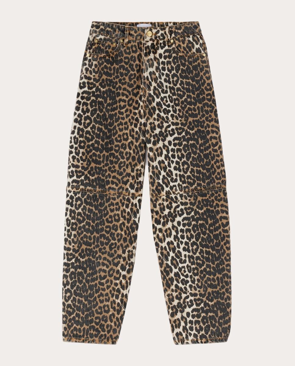Imagen 1 de Pantalón vaquero recto de algodón Marrón