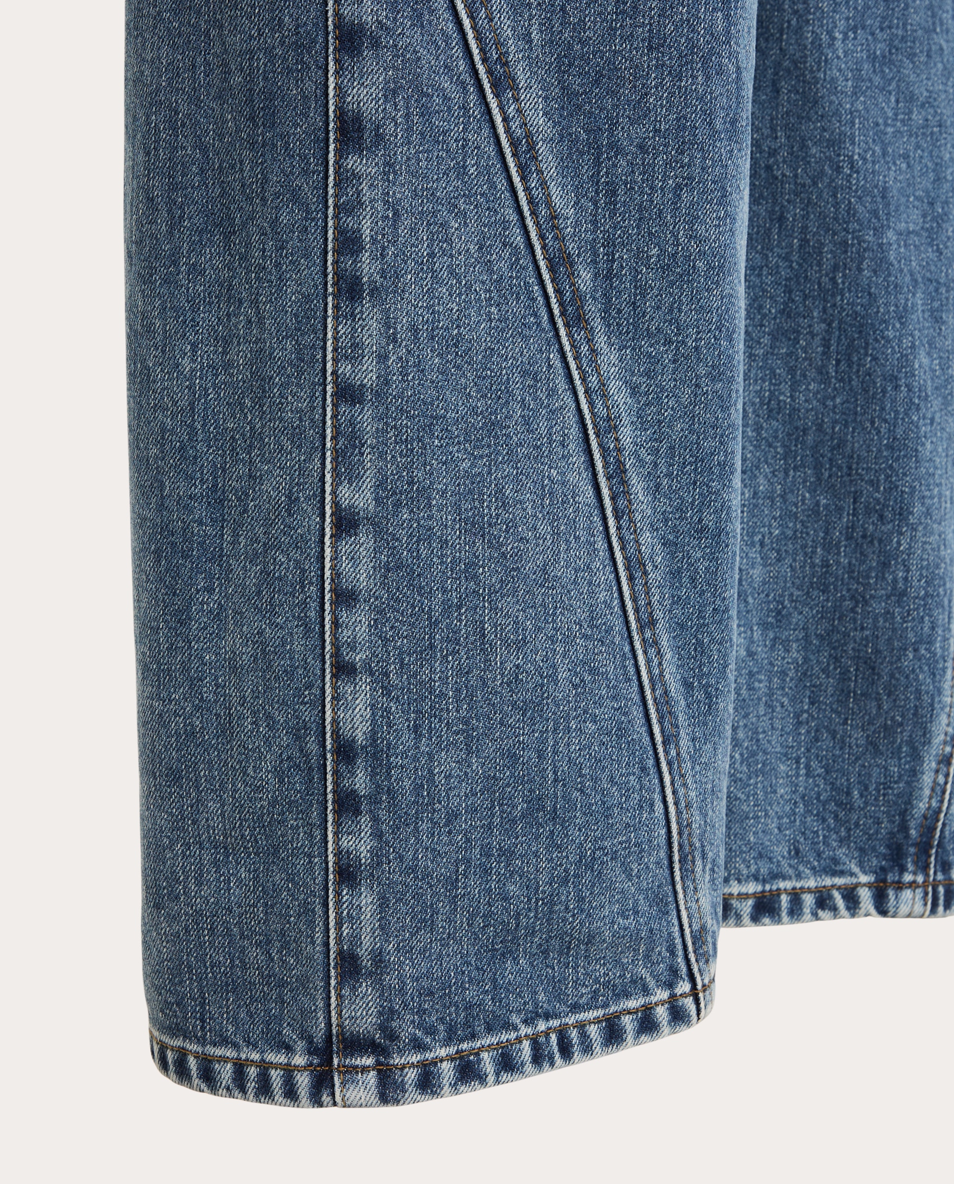 Pantalón recto vaquero de algodón - Azul Azul-6
