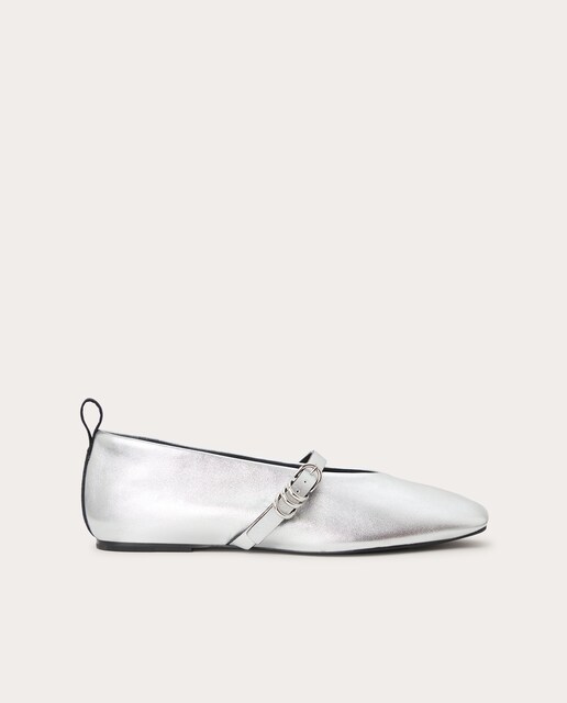 Zapatos planos Mary Jane de piel
