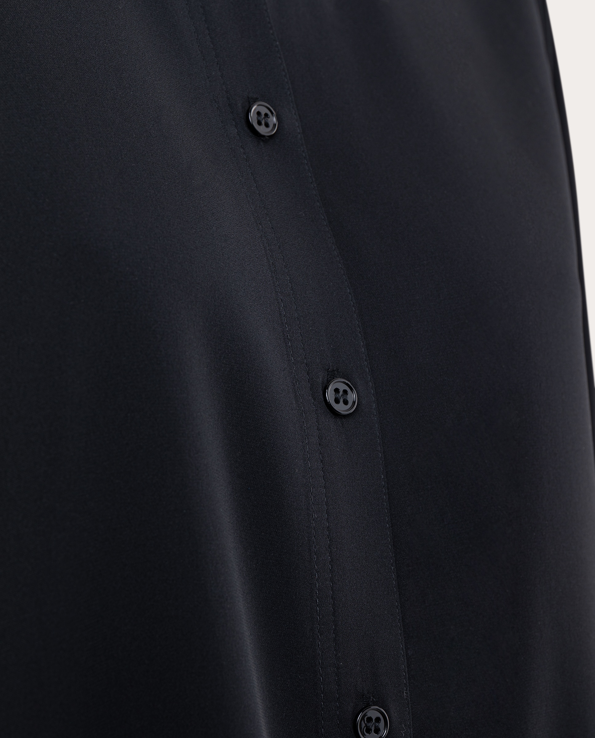 Camisa de seda Preto-3