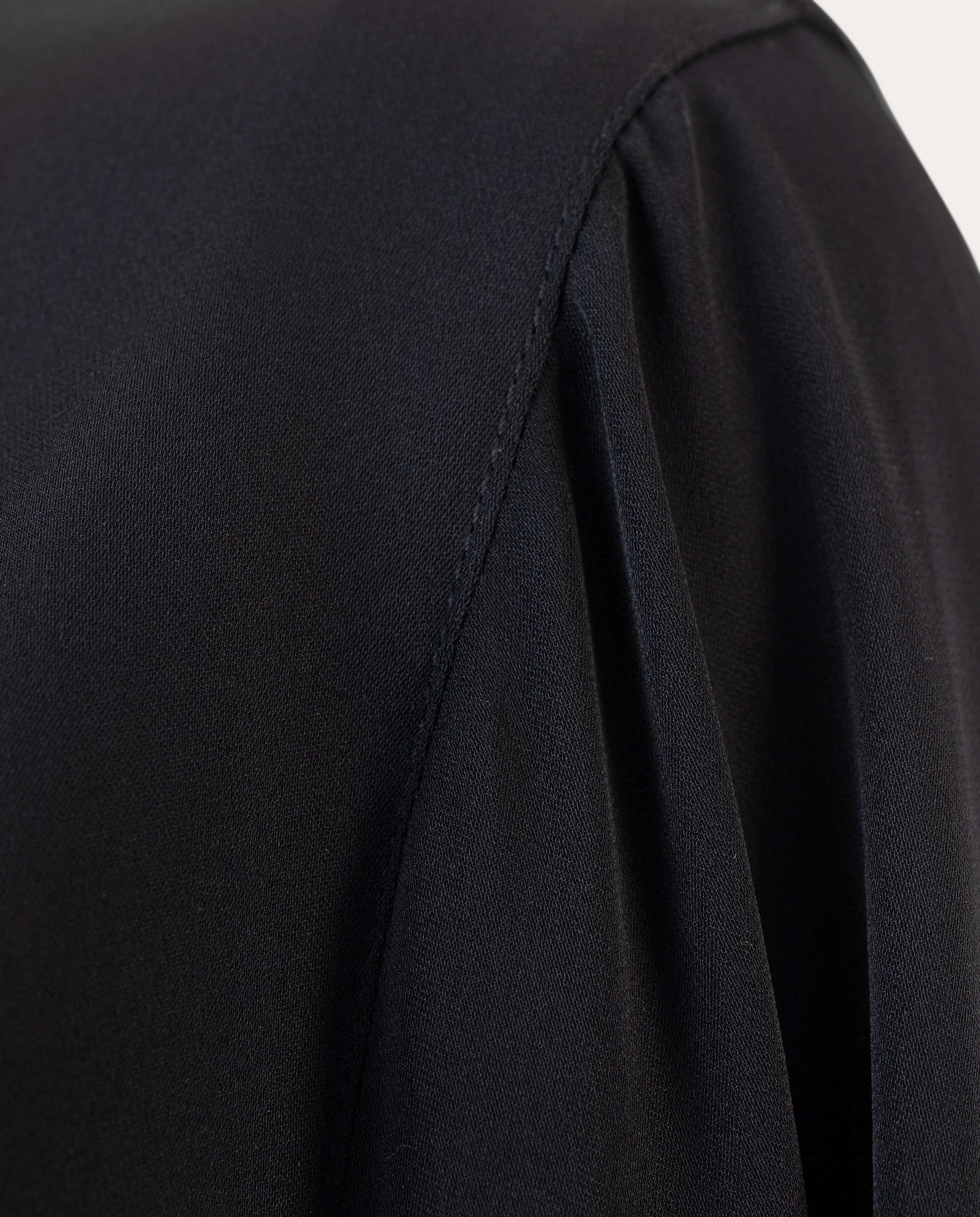 Camisa de seda Preto-5