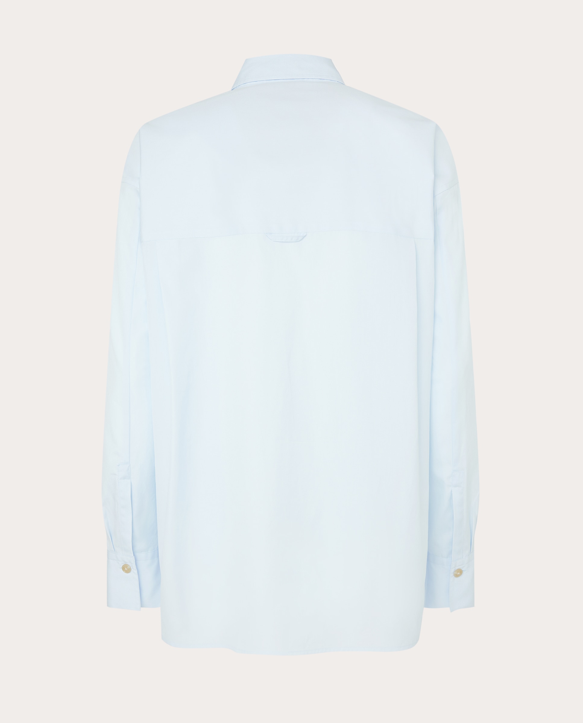 Camisa de algodão Azul-claro-2