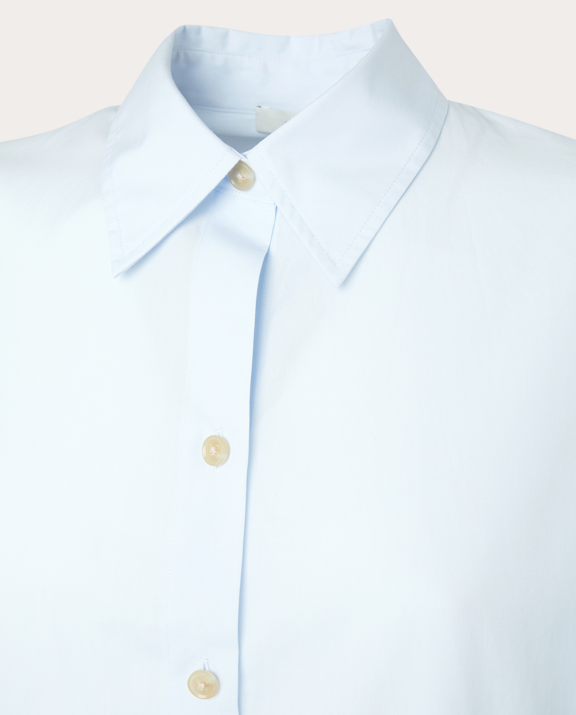 Camisa de algodão Azul-claro-4