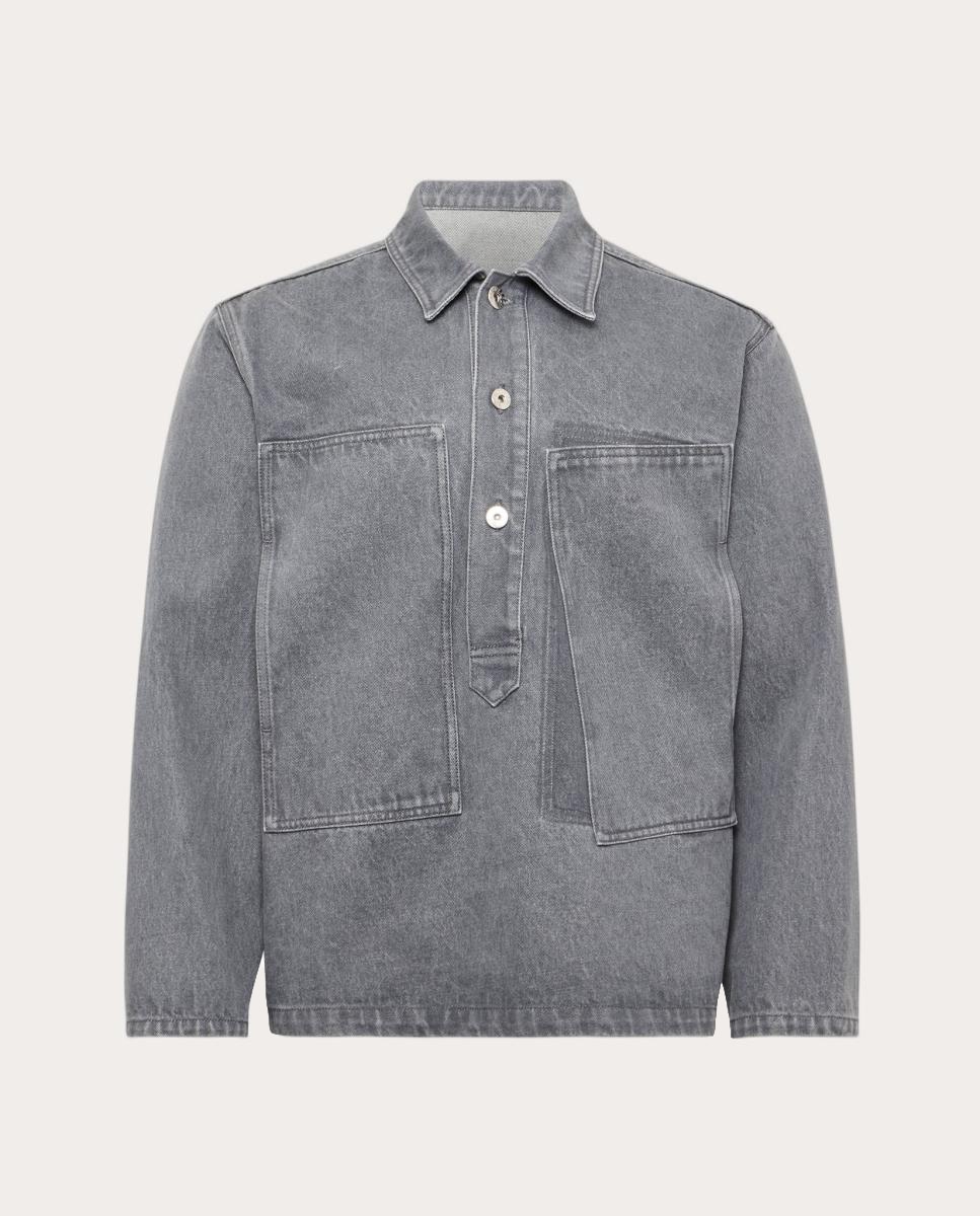 Camisa de algodón Gris-1