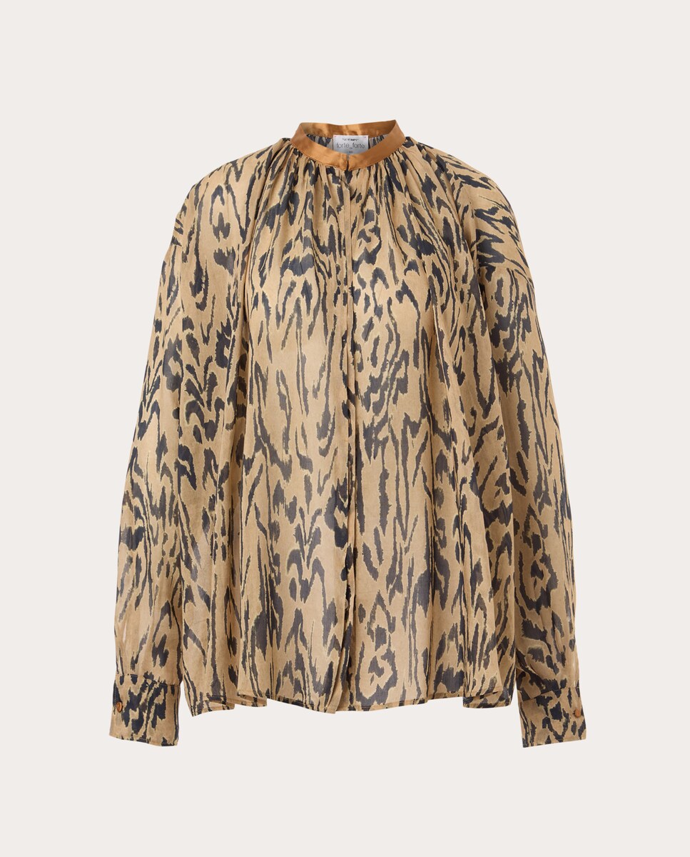 Camisa de algodão Castanho-1