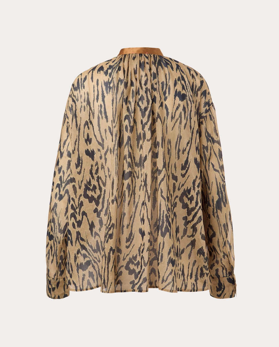 Camisa de algodão Castanho-2