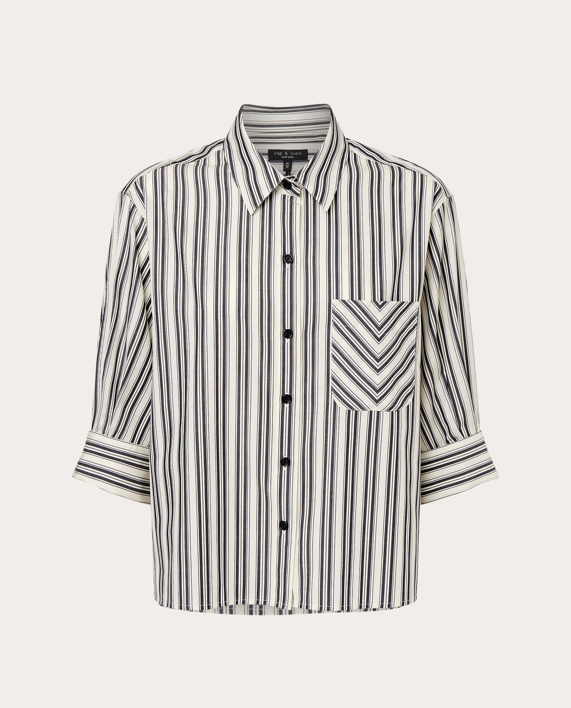 Camisa Lucia de popelín a rayas Charcstrp - Azul claro Azul claro-1